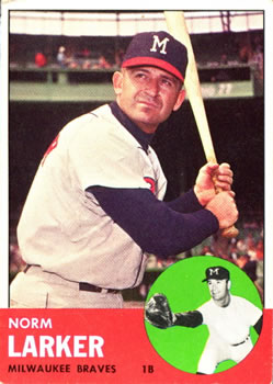 1963 Topps Baseball Cards      536     Norm Larker